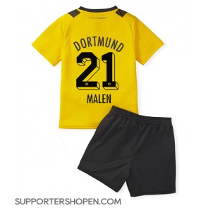 Borussia Dortmund Donyell Malen #21 Hemmatröja Barn 2022-23 Kortärmad (+ korta byxor)